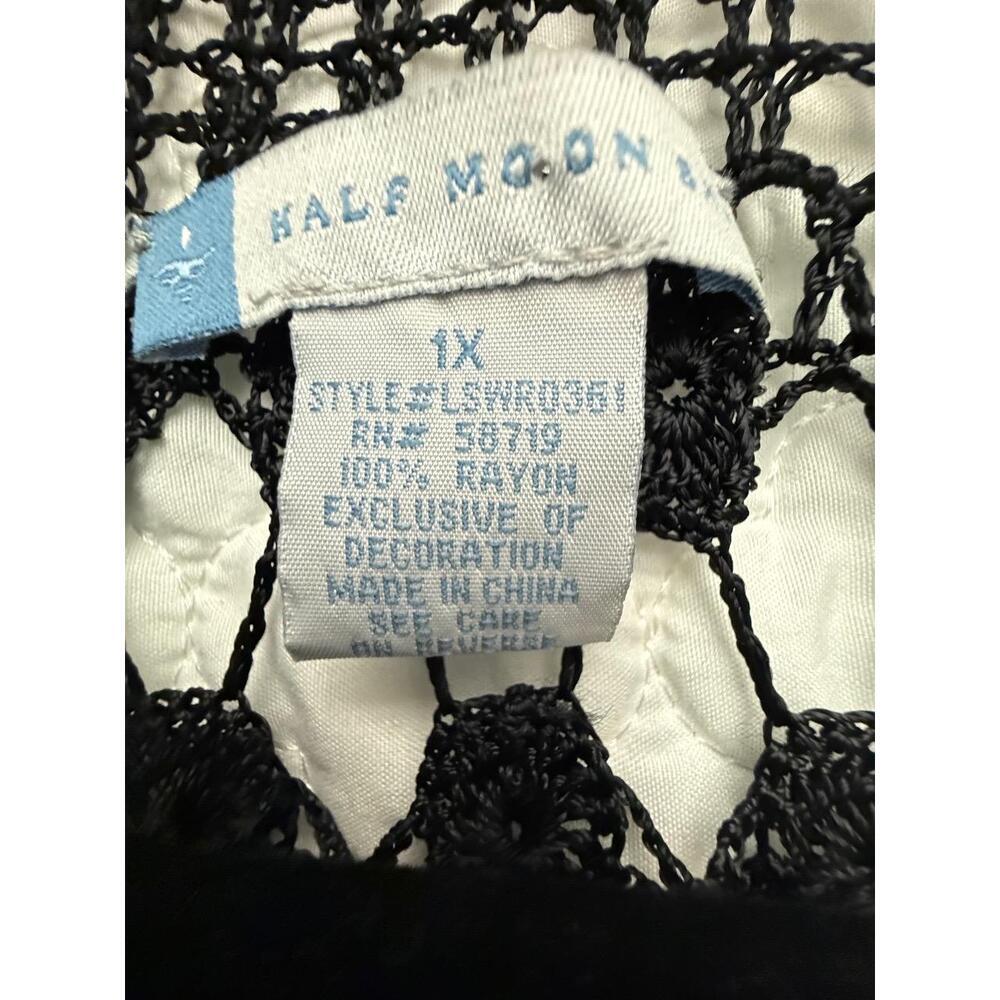 NEW!!! Half Moon Bay White Crochet Sweater Swim Cover Up Size 1X - Picture 8 of 10